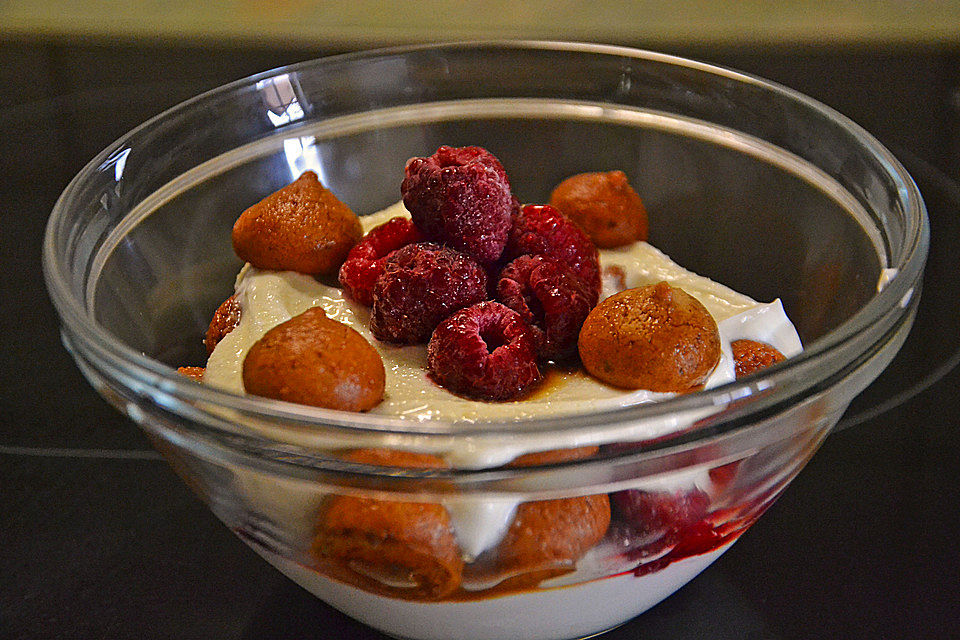 Crema di Mascarpone mit Himbeeren