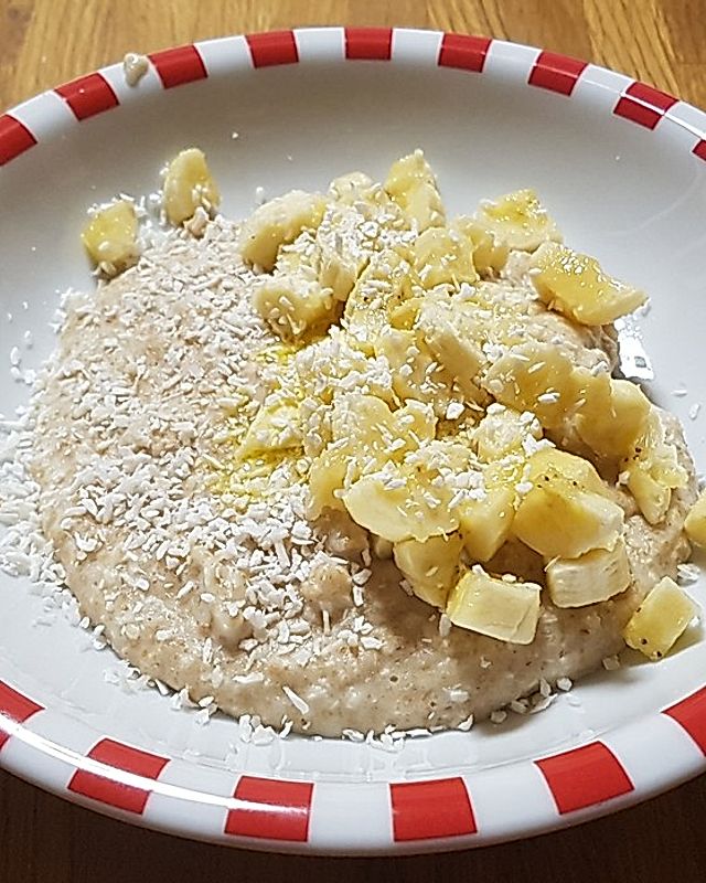 Veganes Dinkel-Kokos-Porridge