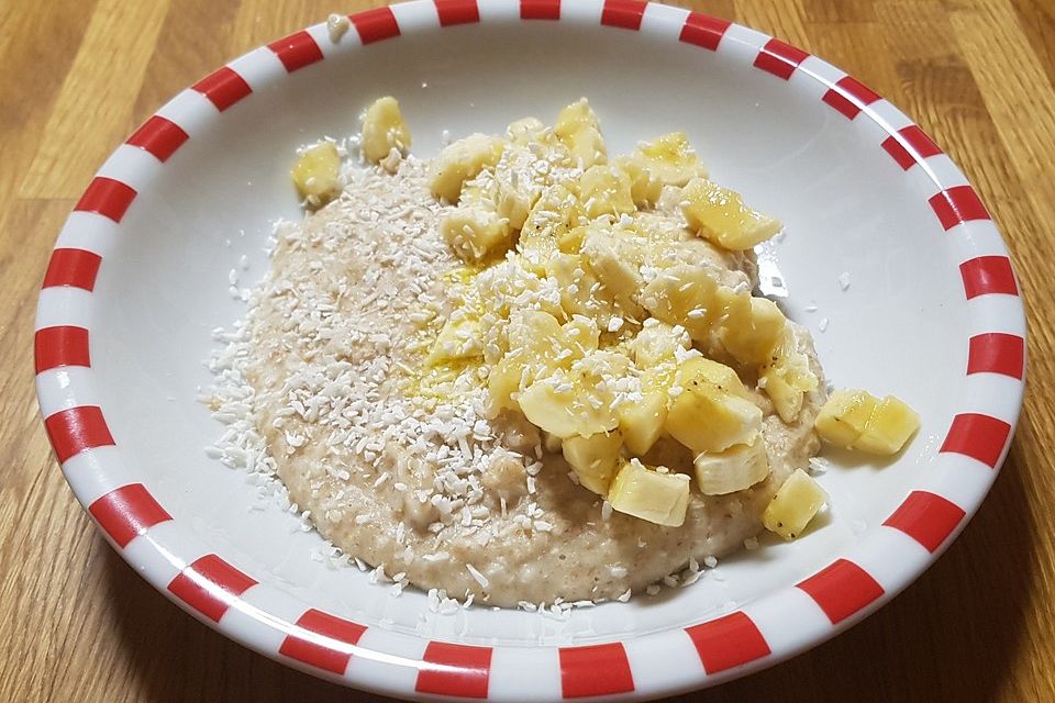 Veganes Dinkel-Kokos-Porridge