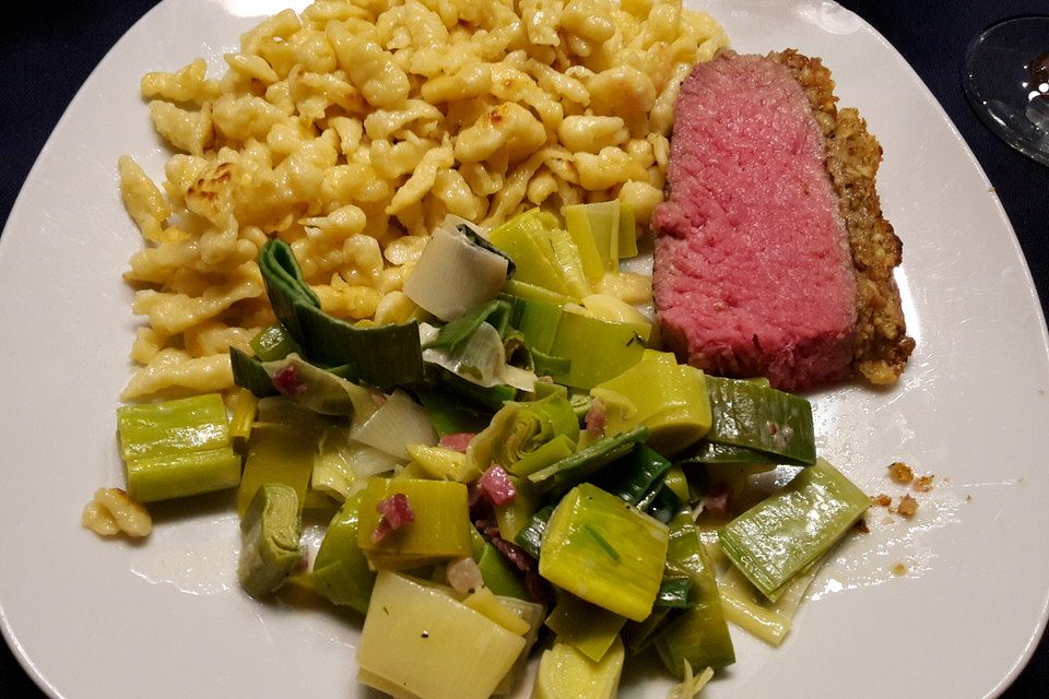 Roastbeef mit Wallnusskruste, sous vide gegart