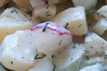 Kartoffelsalat Mit Gurke Radieschen Und Dill Von Schaech001 Chefkoch