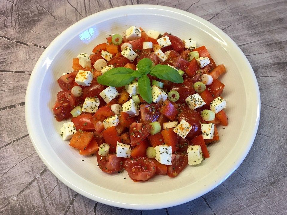 Paprika-Tomaten-Mozzarella-Salat von TZ89| Chefkoch
