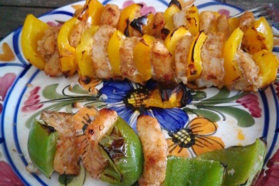 Marokkanische gegrillte Fisch - Brochettes