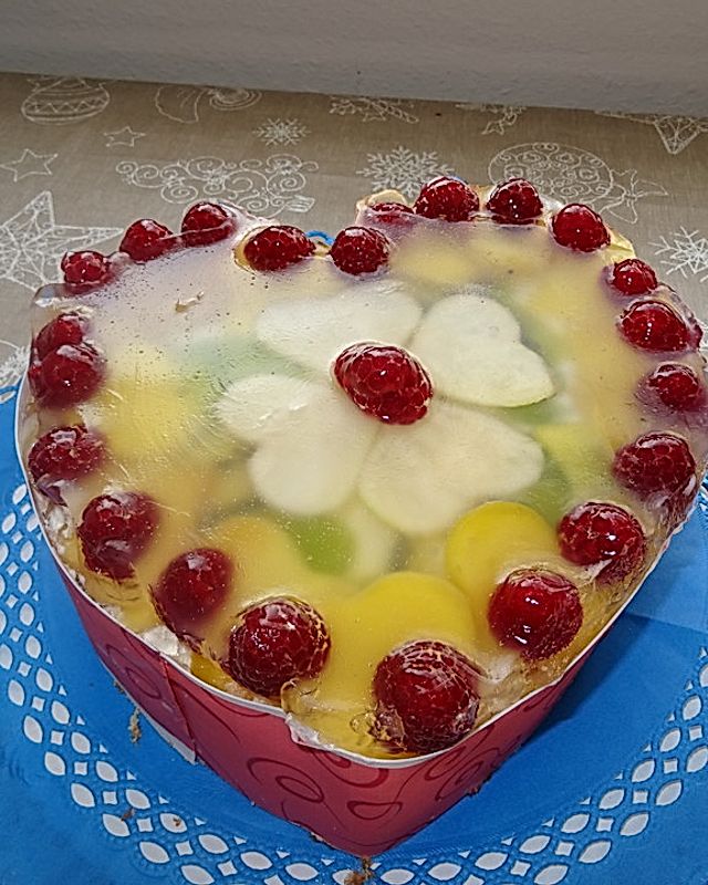 Bio Fruchtcreme Valentins-Herz-Torte à la Didi