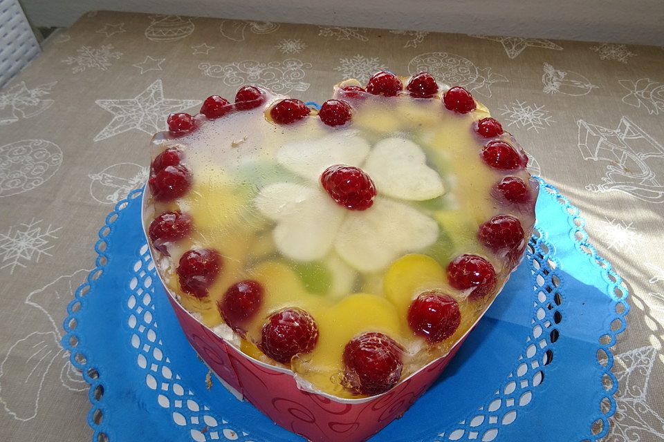 Bio Fruchtcreme Valentins-Herz-Torte à la Didi