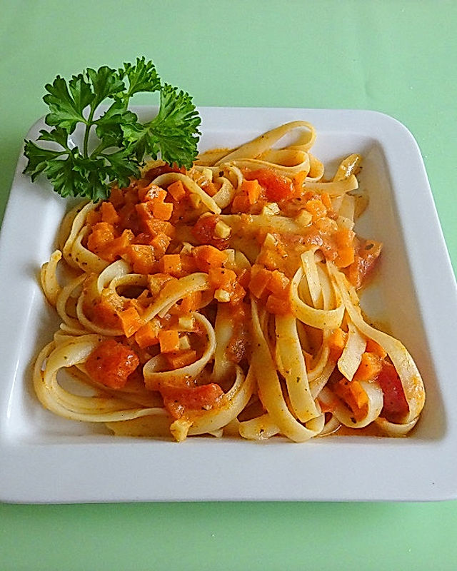 Curry-Karotten-Nudeln
