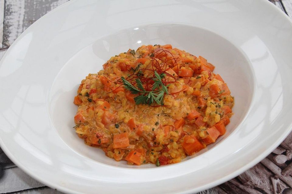 Möhren-Curry-Risotto