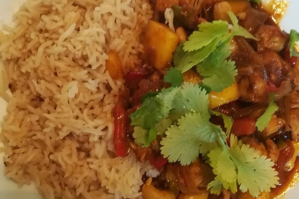 Hähnchencurry mit Mango und Cashewkerne