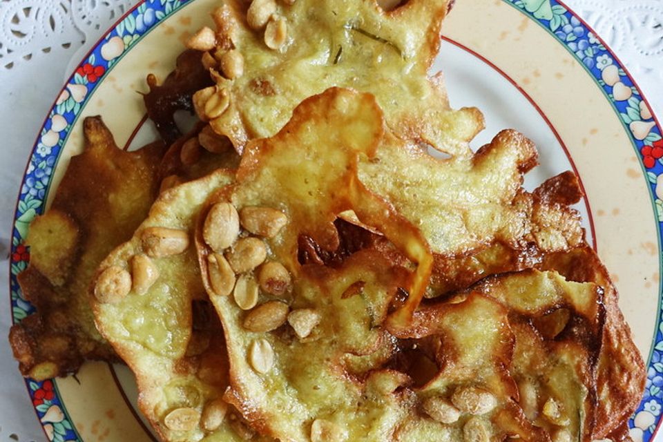 Knusprige Reispfannenkuchen mit Erdnüssen auf Andri-Art