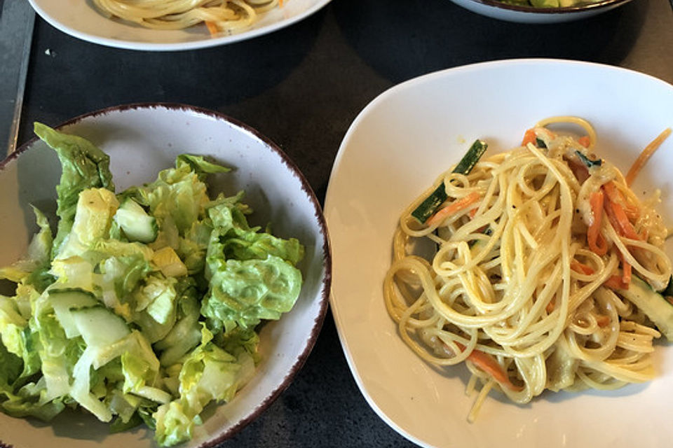 Vegetarische Linguine Carbonara