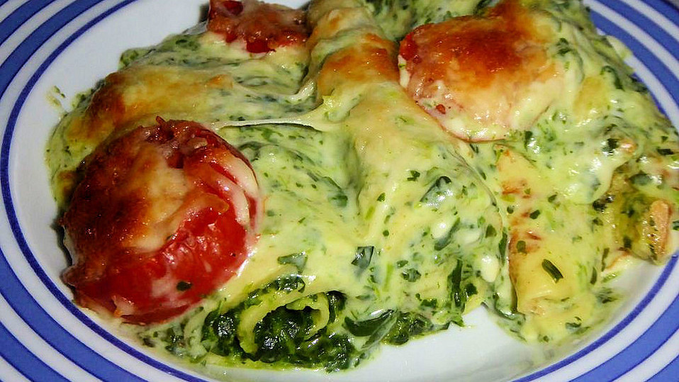 Überbackene Pfannkuchen mit Spinatfüllung von Hobbykoch-Bine68