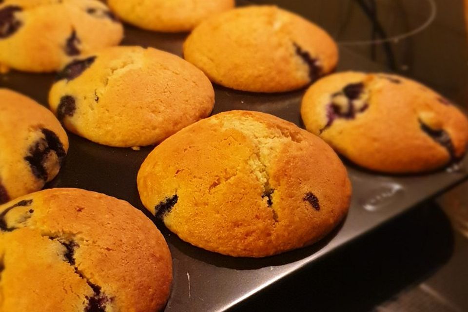 Perfekte Blueberrymuffins - wie gekauft!