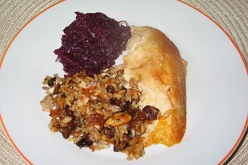 Amitsch - Hähnchen mit Obst-Reis-Füllung
