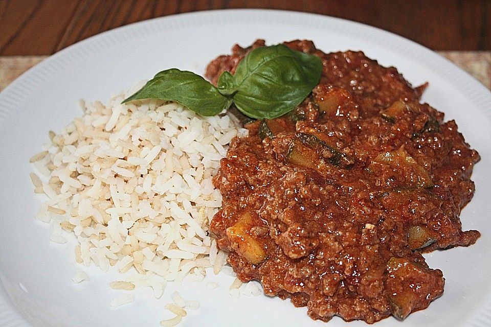 Zucchini - Hackfleisch - Pfanne