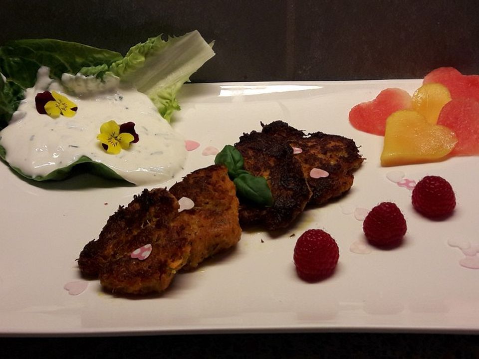 Gemüsepuffer mit Joghurtcreme von yatasgirl| Chefkoch