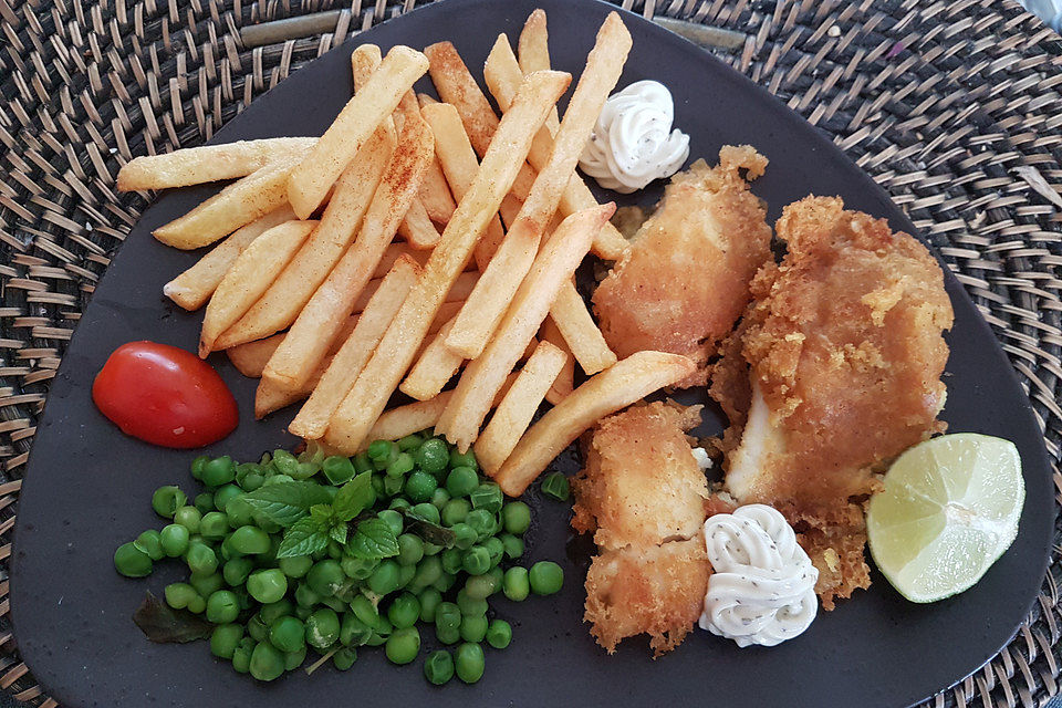 Fish & Chips, Mushy Peas and remoalade