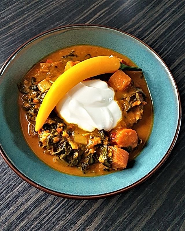 Karotten-Kürbis-Mangold-Curry