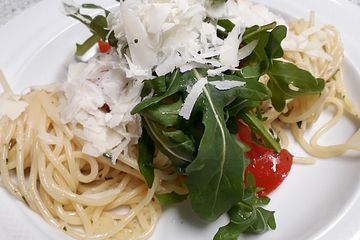 Knoblauch-Spaghetti mit Garnelen