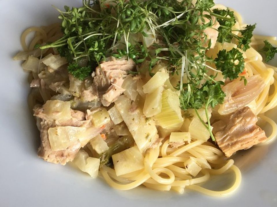 Thunfisch-Fenchel-Pasta mit Weißwein-Zitronen-Sößle von Dansonn| Chefkoch