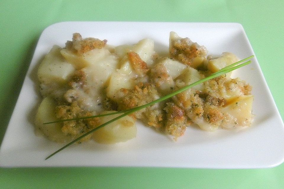 Spargel-Kartoffel-Auflauf mit Knusperkruste