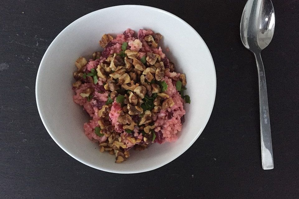 Rote Bete-Salat mit Hirse und Feta