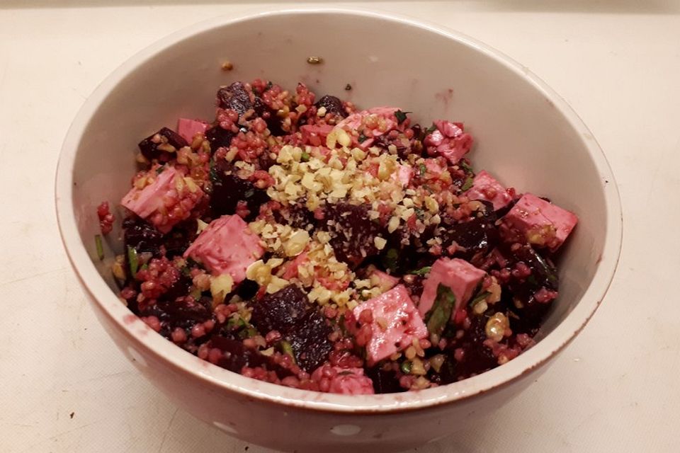 Rote Bete-Salat mit Hirse und Feta