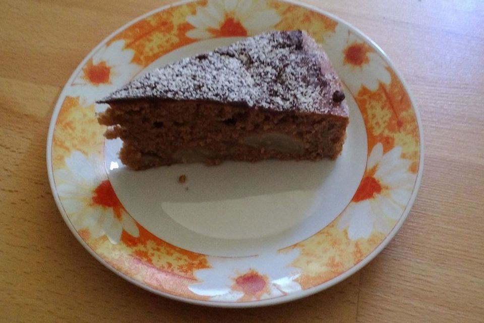 Gedeckter Birnenkuchen