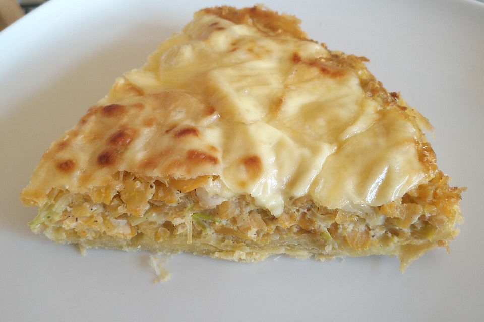 Steckrüben-Lauch-Quiche