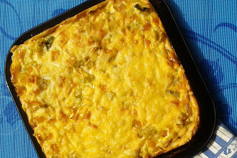 Steckrüben-Lauch-Quiche