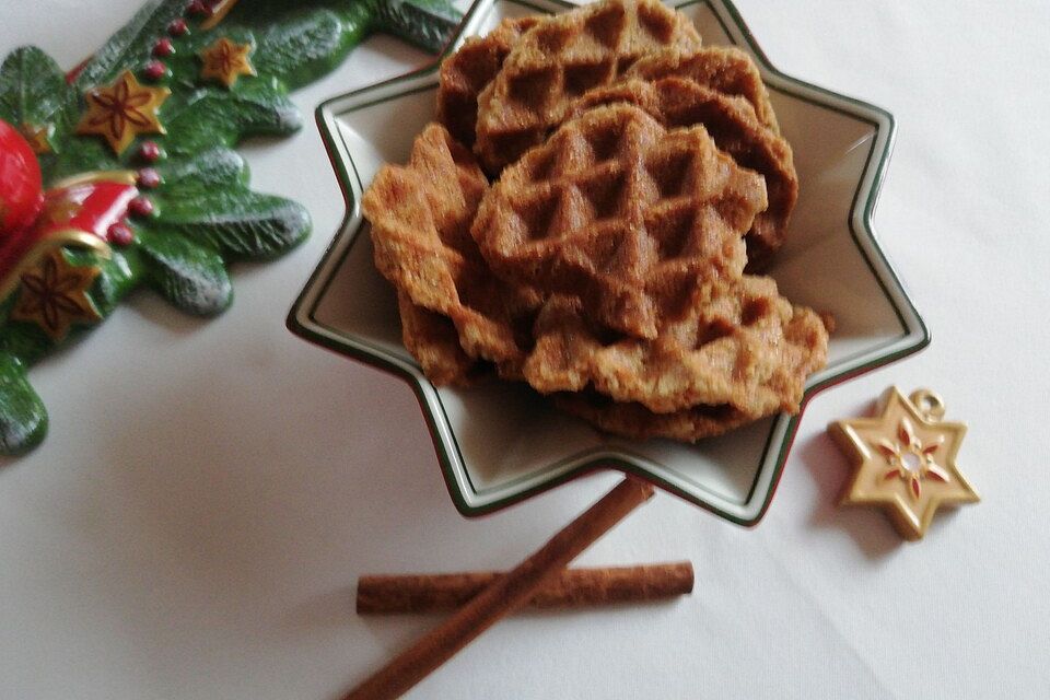 Kleine Waffelplätzchen aus dem Waffeleisen