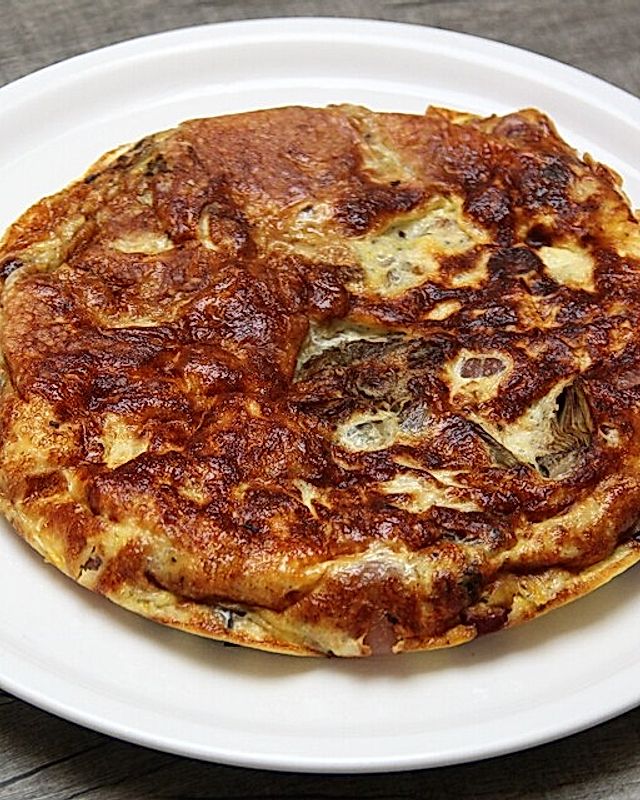 Artischocken-Omelette mit Oregano