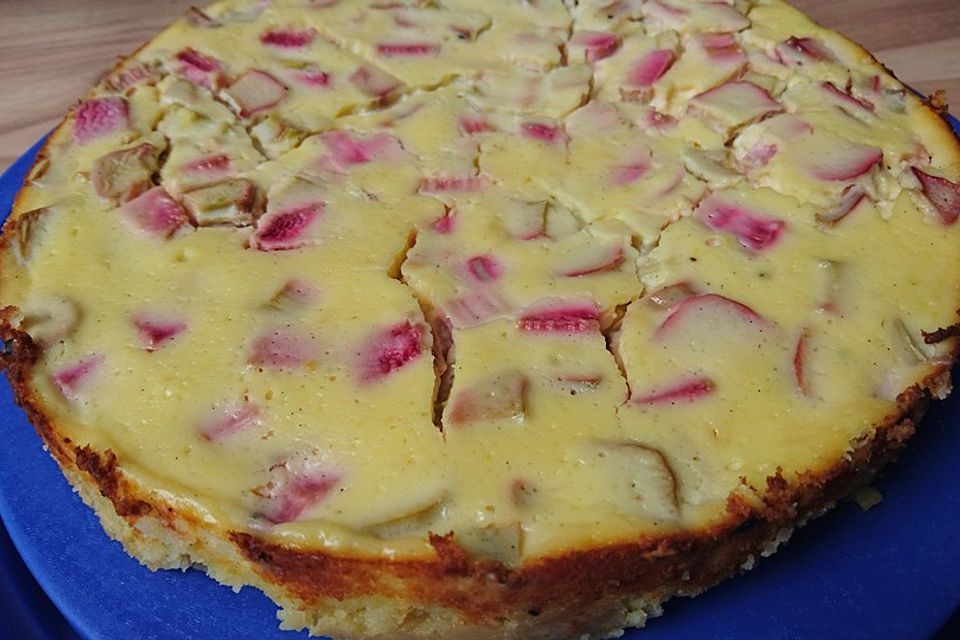 Rhabarber-Rahmkuchen mit Vanille