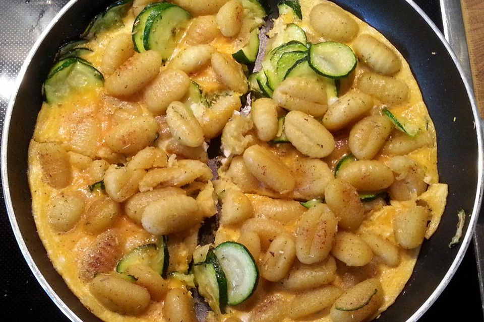 Gnocchi-Zucchini-Omelett