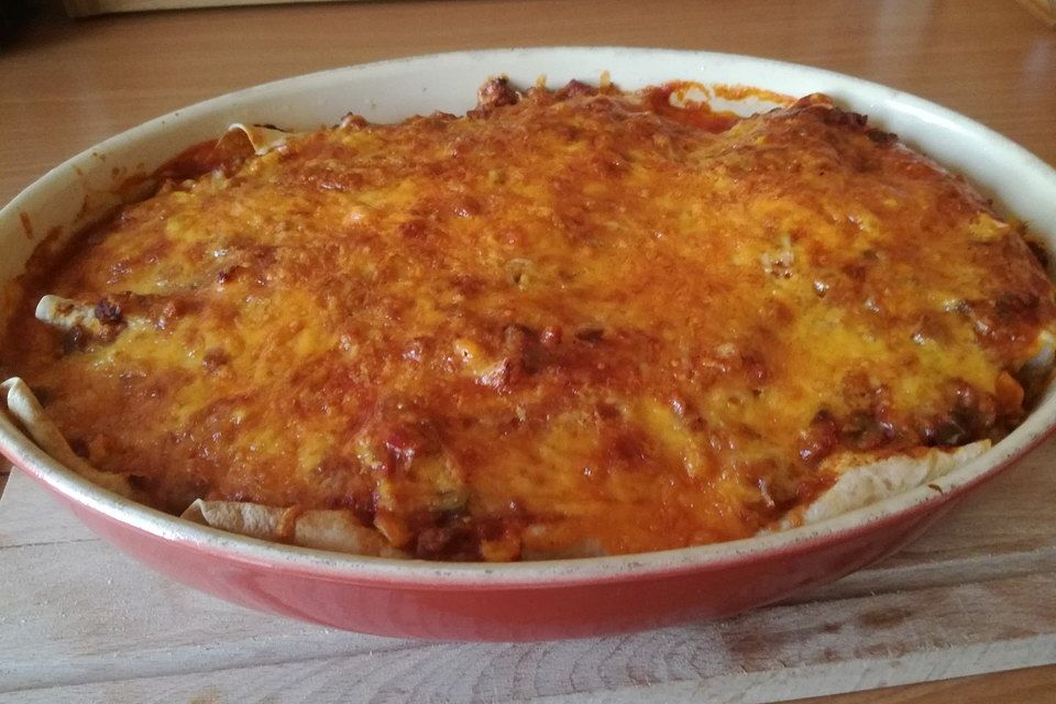 Enchiladas mit Cheddar