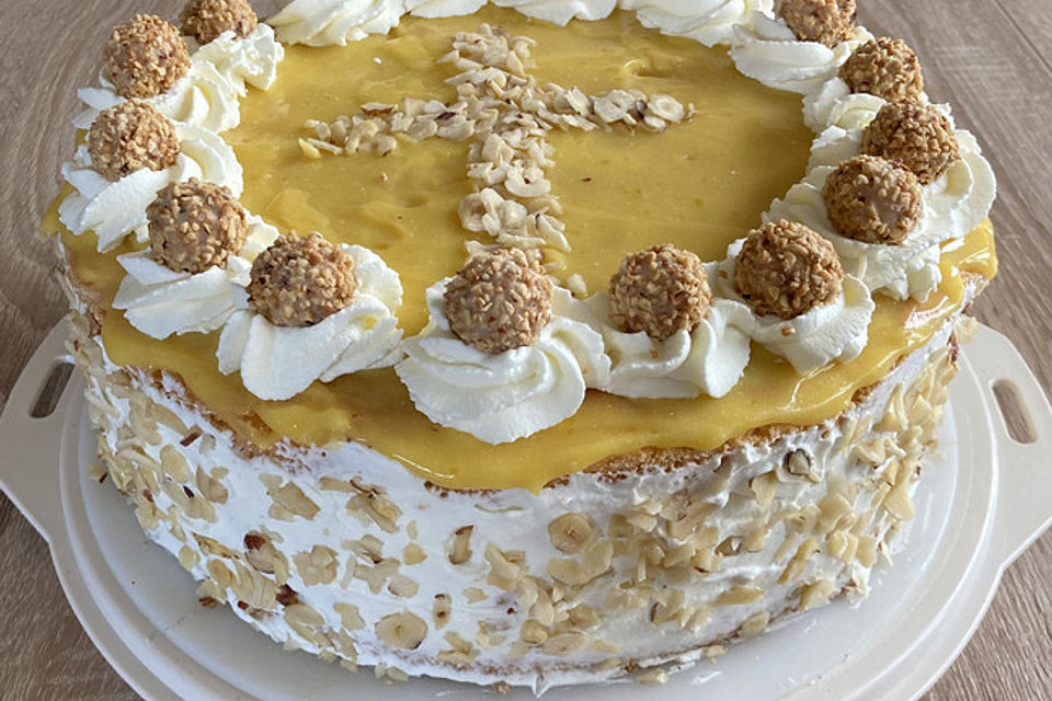 Pfirsich-Maracuja-Giotto-Torte