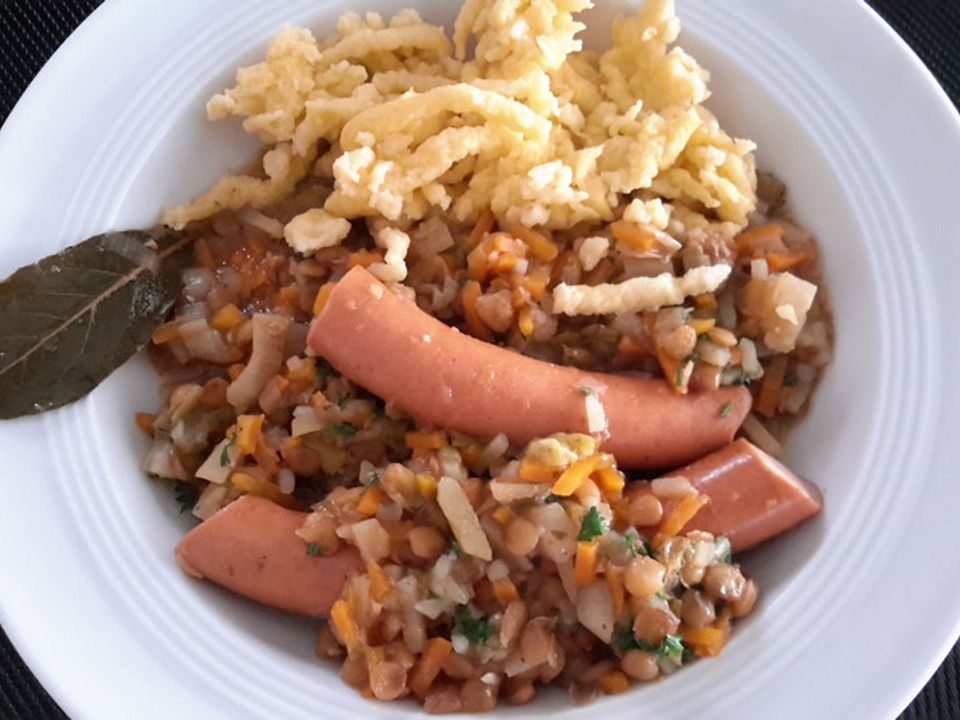 Schwäbische Linsen mit Spätzle und Saitenwürstle von bea_z | Chefkoch