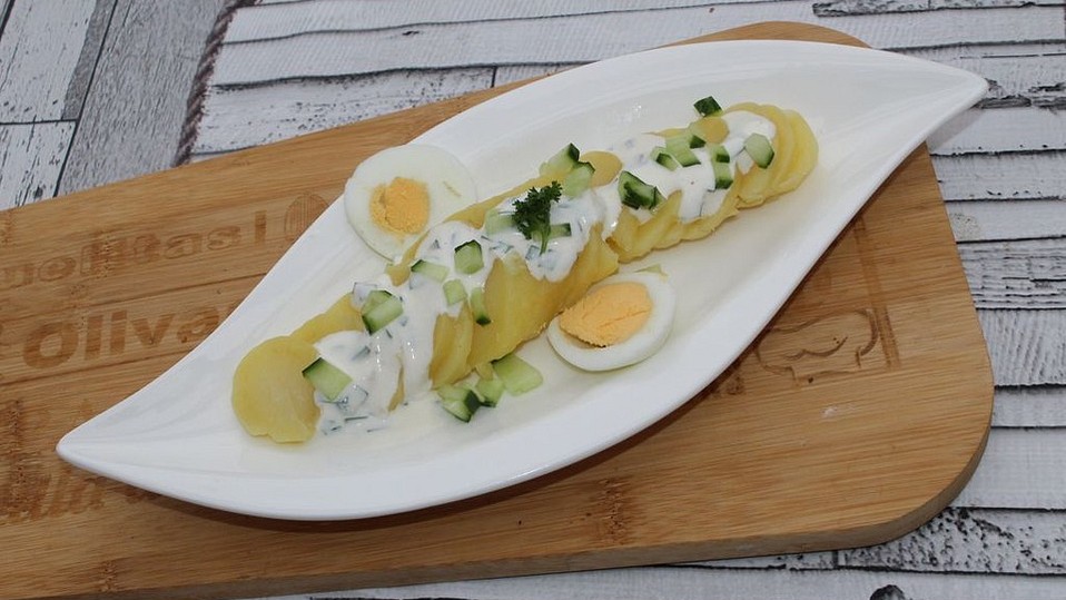Vegetarischer Kartoffelsalat ohne Mayonnaise von PietLudwig