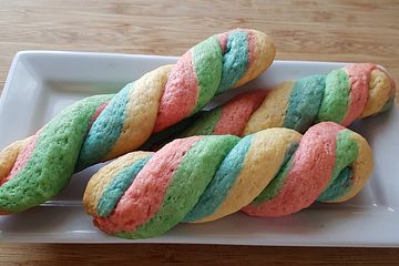 Vegane Regenbogen-Wirbelwind-Kekse