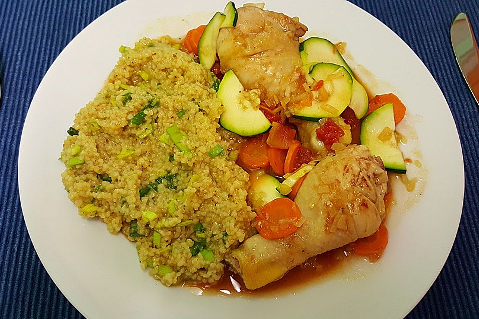 Moroccan chicken with zesty couscous