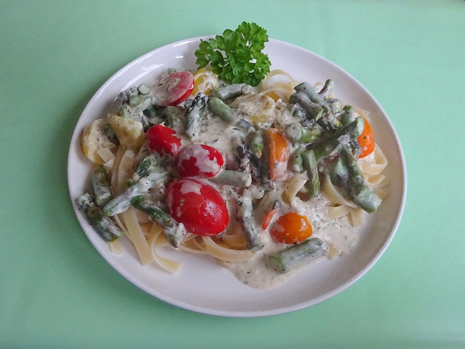Jules Pasta mit grünem Spargel von Babyisi Chefkoch