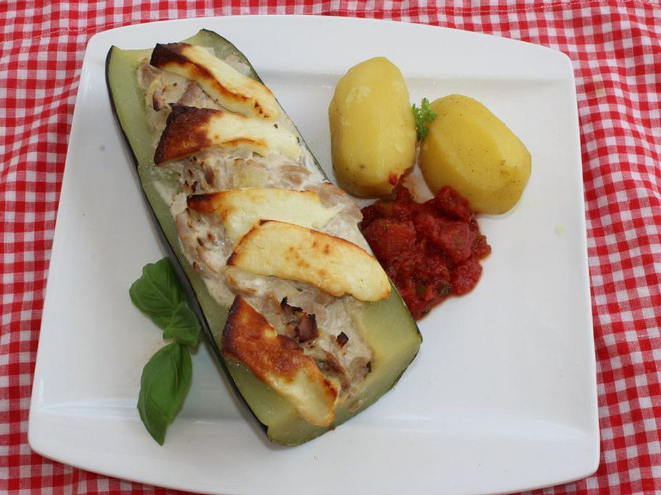 Gefüllte Zucchini mit Thunfisch und Frischkäse von Kathi9875| Chefkoch