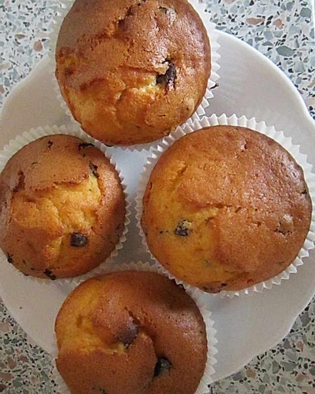 Gefüllte Schokodrop-Muffins