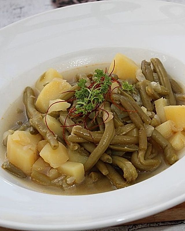 Kartoffel-Grüne-Bohnen-Suppe