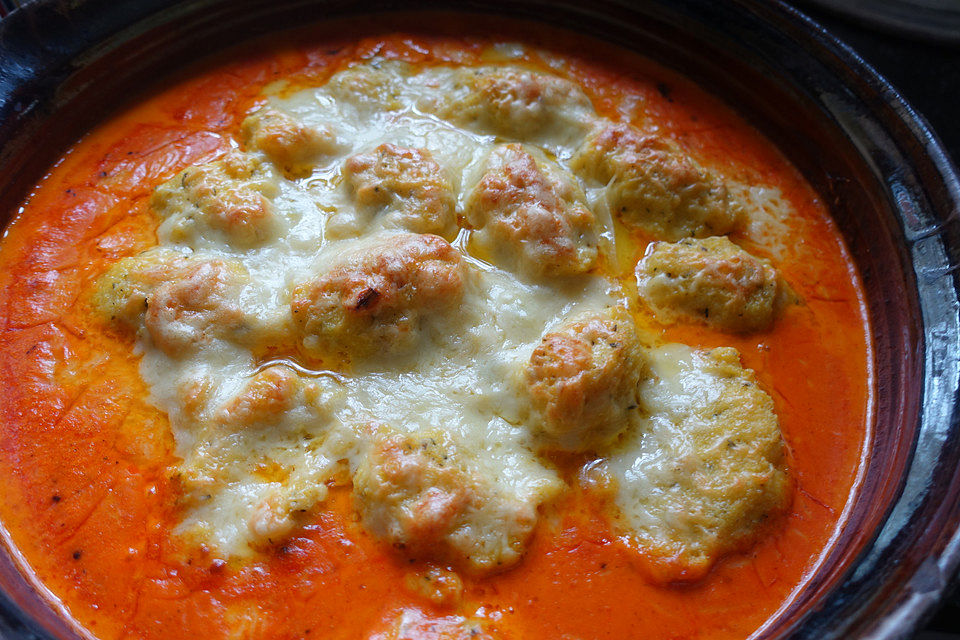 Polenta-Gnocchi in Paprika-Zimtrahm