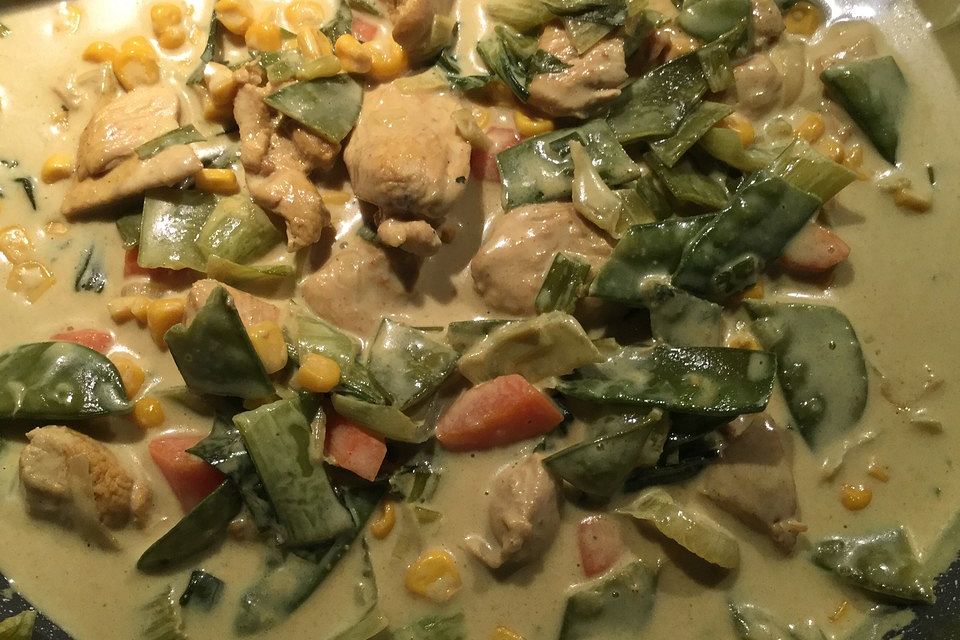 Hühnchencurry mit Kokosmilch