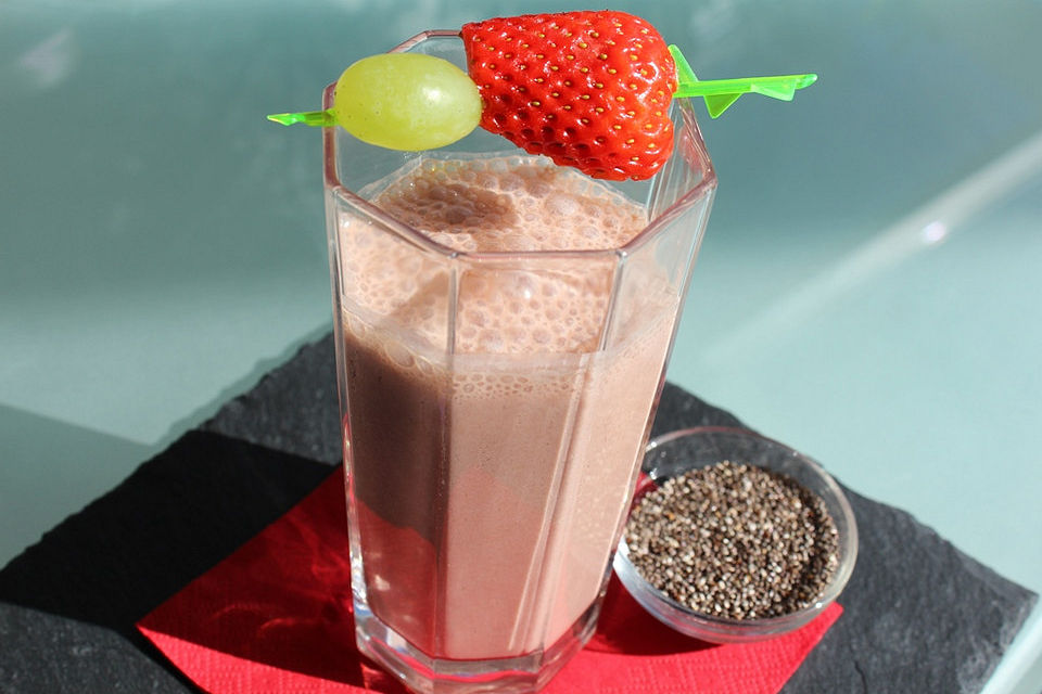 Low carb Protein-Shake mit Schoko-Geschmack