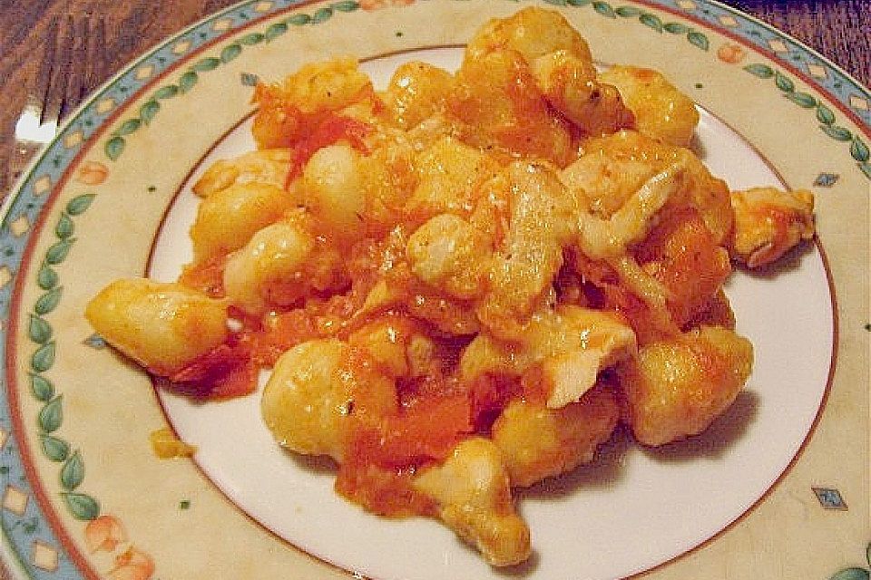 Tomaten - Gnocchi mit Huhn