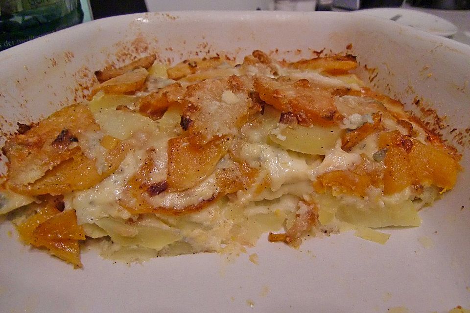 Kartoffel-Kürbis Gratin alla Napolitana