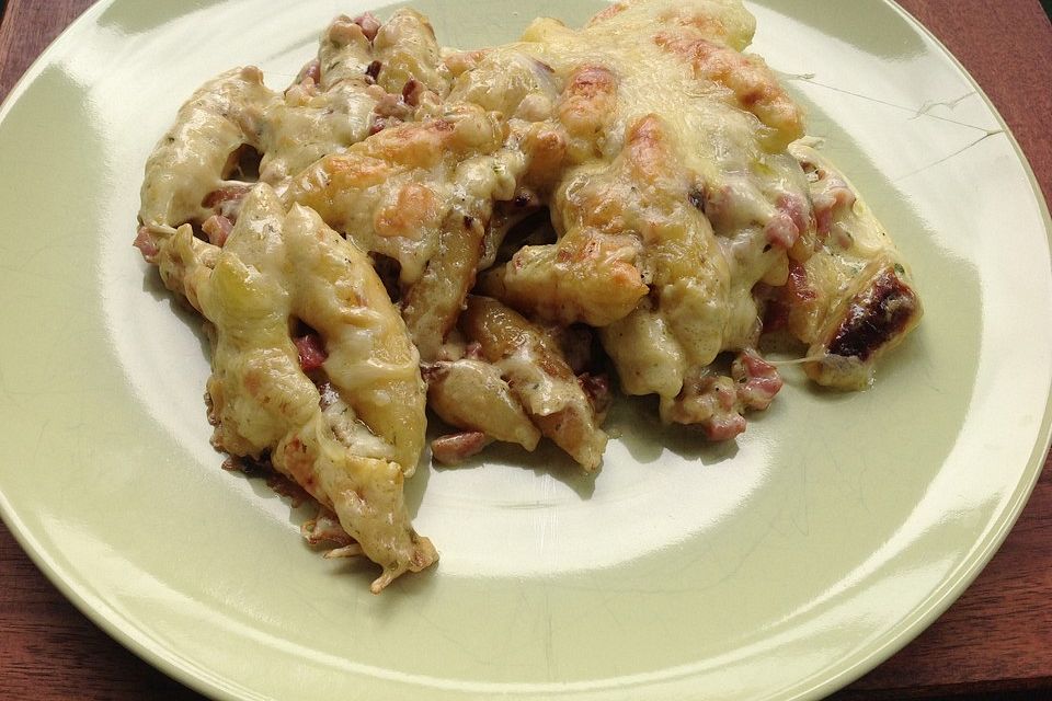 Bärlauch-Schupfnudel-Gratin