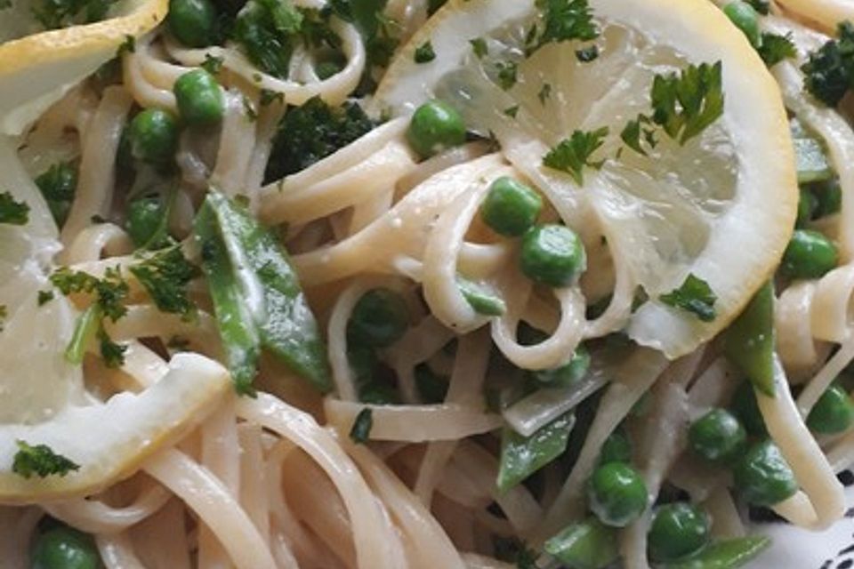 Schnuckis Spaghetti mit Erbsen-Carbonara